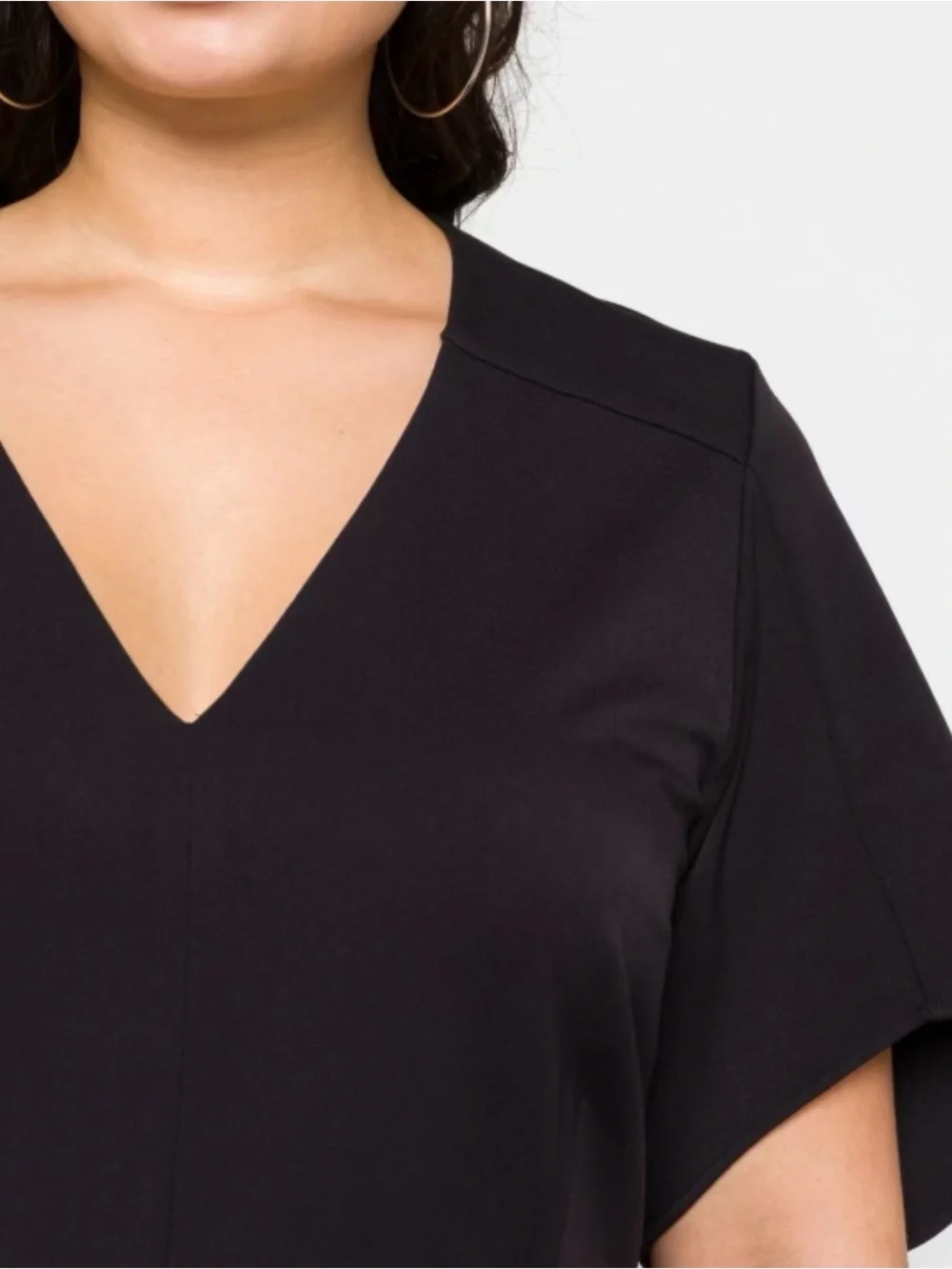 Universal Standard Moira V-Neck Twill Dress, Size M (18-20)